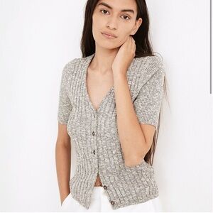 Madewell Glencrest Button-front Sweater Tee